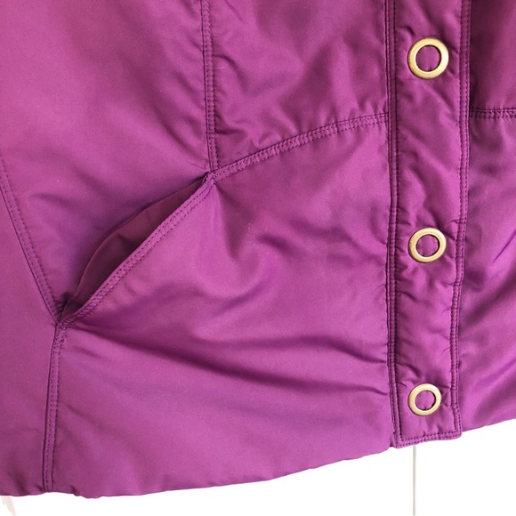 CJ Banks Purple Sleeveless Ruffle Collared Snap Front Lightweight Vest 2X - Picture 8 of 15